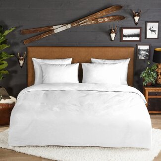 Good Morning Flanel uni dekbedovertrek - wit