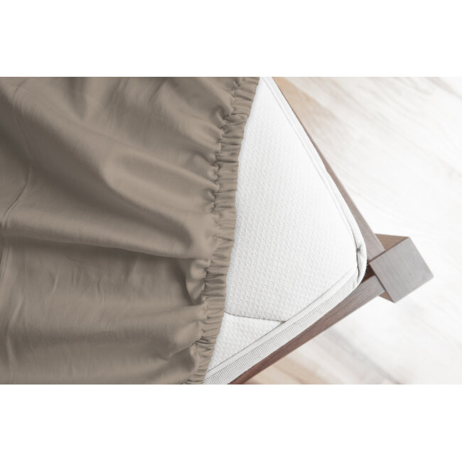 Flanel hoeslaken - taupe