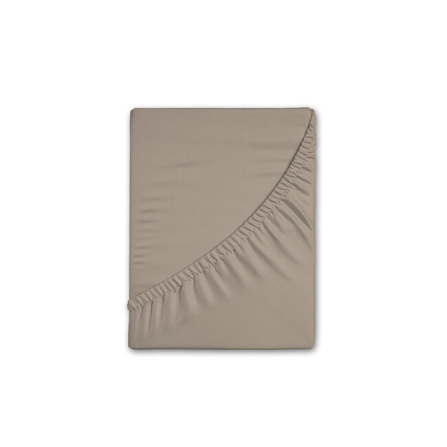 Flanel hoeslaken - taupe