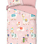 Flanel kinderdekbedovertrek Ladida lama - roze - 140x220 + 60x70 cm