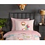 Flanel kinderdekbedovertrek Ladida lama - roze - 140x220 + 60x70 cm