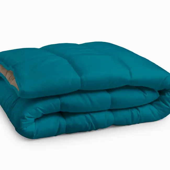 All in one lazy dekbed - Dekbed en overtrek in 1 - Taupe/Indigo