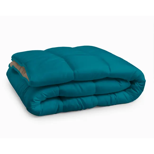 All in one lazy dekbed - Dekbed en overtrek in 1 - Taupe/Indigo