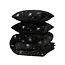 Dekbedovertrek fleece - Stars foil zwart - onderkant microvezel