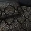 Fleece dekbedovertrek Art foil zwart - onderkant microvezel