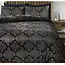 Sleeptime Fleece dekbedovertrek Art foil zwart - onderkant microvezel