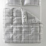 All-in one Lazy dekbed Deep check wit - inclusief kussensloop - micropercal - 300gsm
