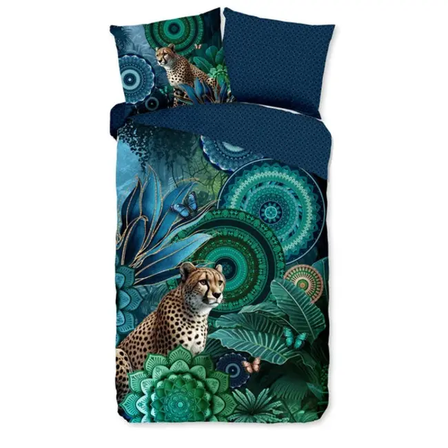 Katoensatijn dekbedovertrek Nyah