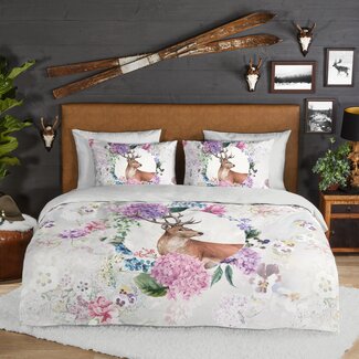 Good Morning Flanel dekbedovertrek Vedet hert