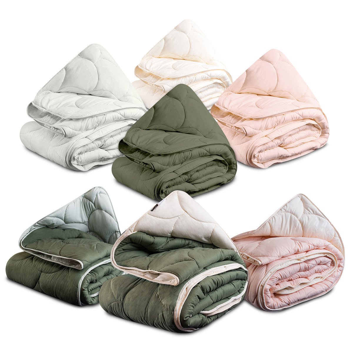 Easy dekbed en overtrek in 1 - Tint/Olivine - 300gsm