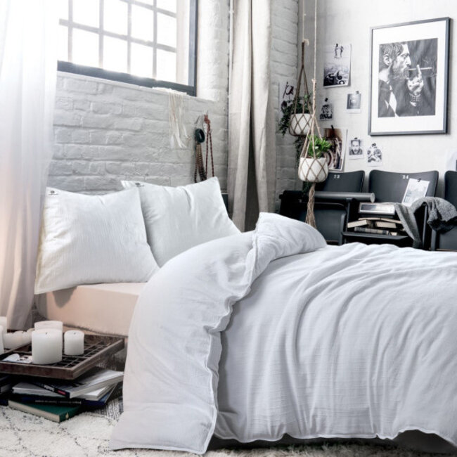 BLCKOUT dekbedovertrek Odessa- wit - jacquard kat