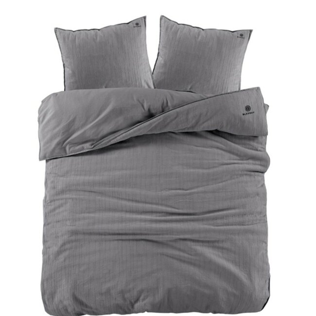 Katoen dekbedovertrek Odessa- antraciet - jacquard