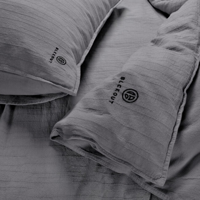 Katoen dekbedovertrek Odessa- antraciet - jacquard