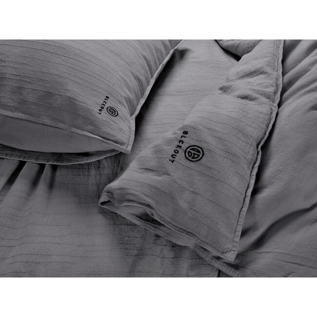 Katoen dekbedovertrek Odessa- antraciet - jacquard