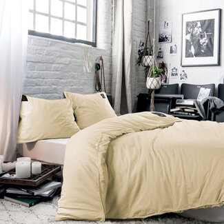 BLCKOUT BLCKOUT dekbedovertrek Oslo - geel - gemengd katoen