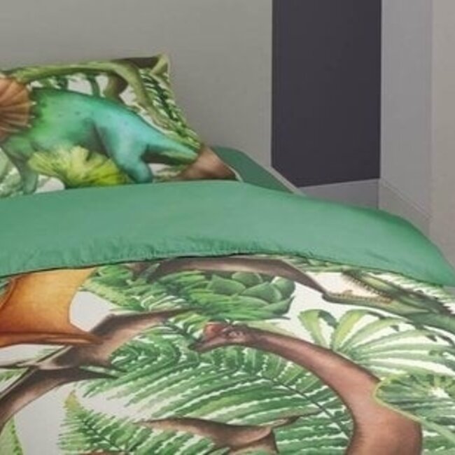 Katoen kinderdekbedovertrek Prehistory Dino - 140x220 + 60x70 cm