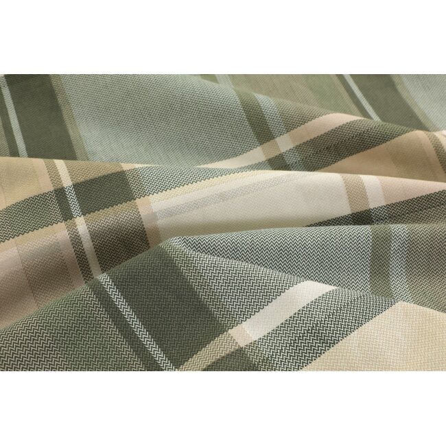 Katoen dekbedovertrek Bram - groen - 1-persoons (140x220 + 60x70cm)