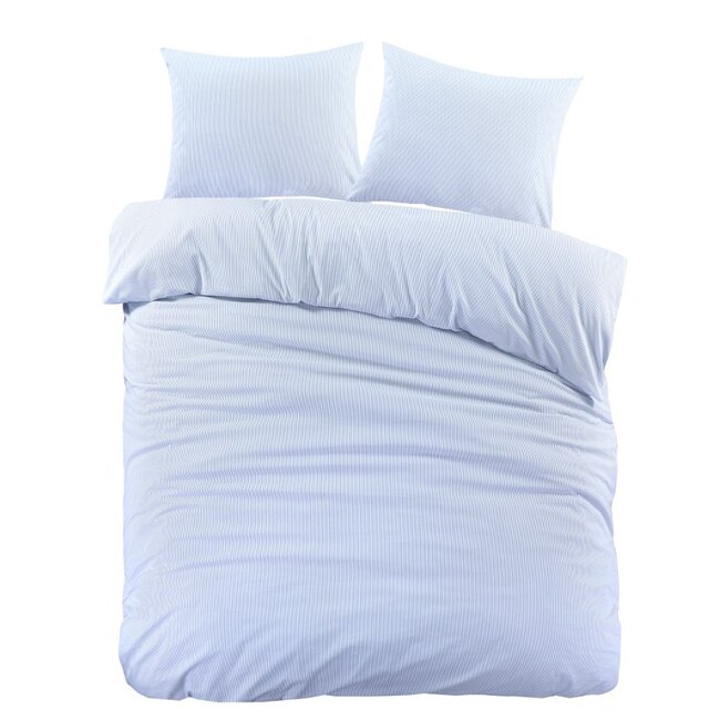 Katoen dekbedovertrek Dorien - blauw