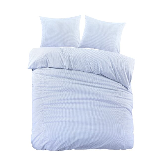 Katoen dekbedovertrek Dorien - blauw