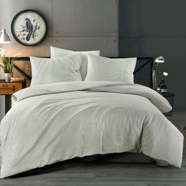 Katoen dekbedovertrek Dorien - groen