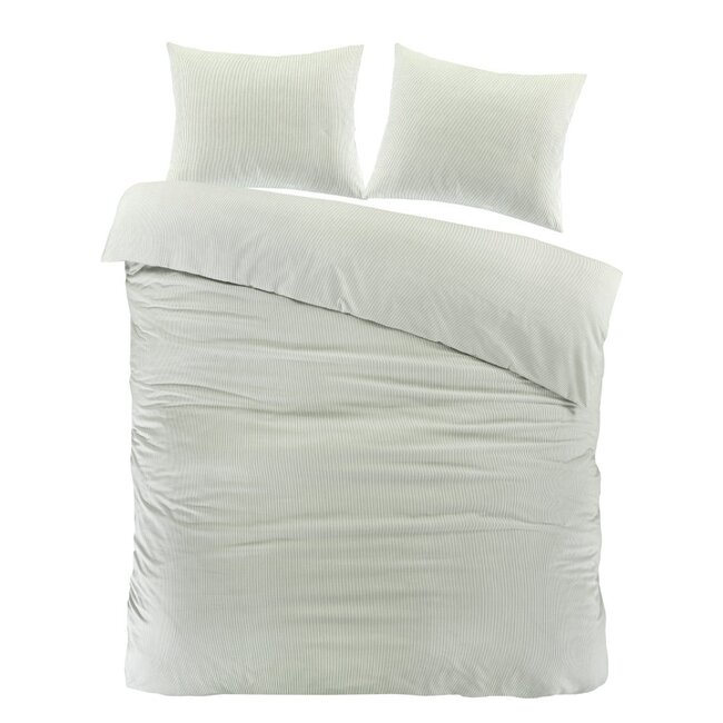 Katoen dekbedovertrek Dorien - groen