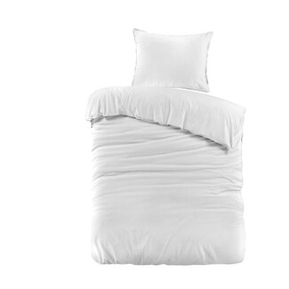 Day Dream  Katoen dekbedovertrek jeans stitch - wit