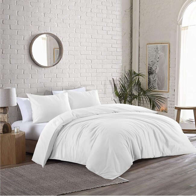 Dekbedovertrek jeans stitch - wit - Katoen