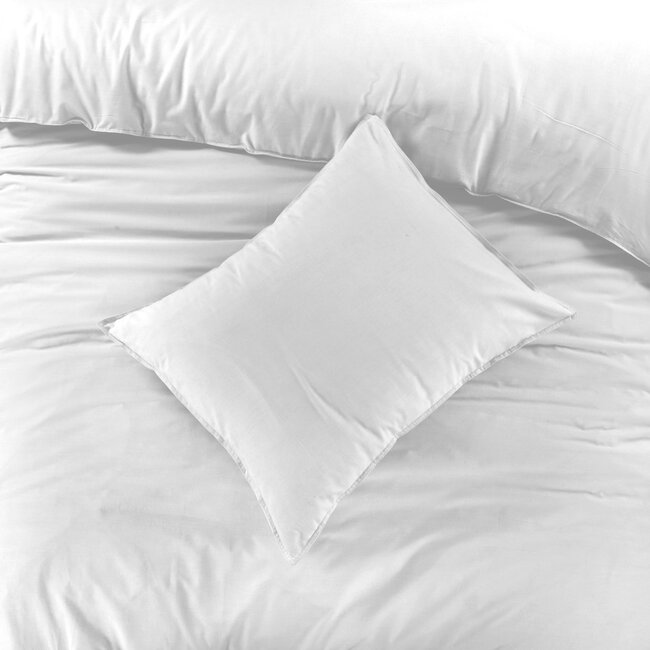 Katoen dekbedovertrek jeans stitch - wit