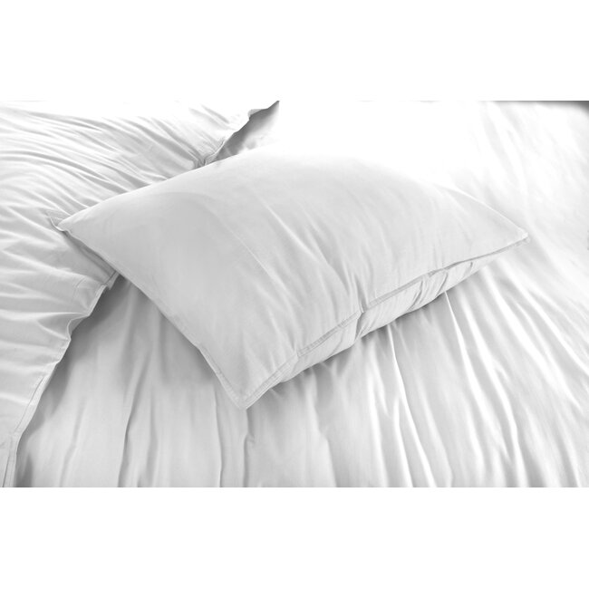 Katoen dekbedovertrek jeans stitch - wit