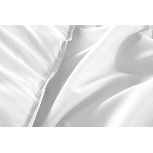 Katoen dekbedovertrek jeans stitch - wit