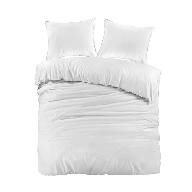 Dekbedovertrek jeans stitch - wit - Katoen