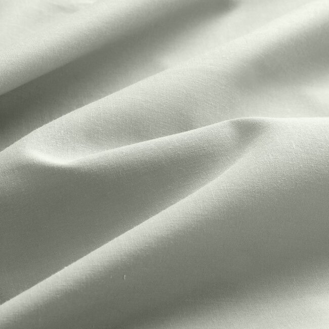 Katoen dekbedovertrek effen - groen - Lits-jumeaux (240x220 + 2st 60x70cm)