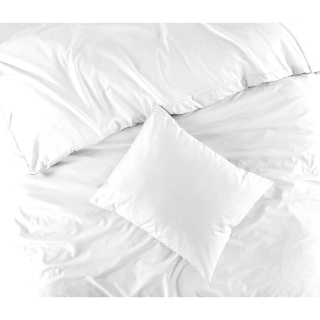 Katoen dekbedovertrek effen - wit
