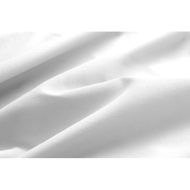 Katoen dekbedovertrek effen - wit