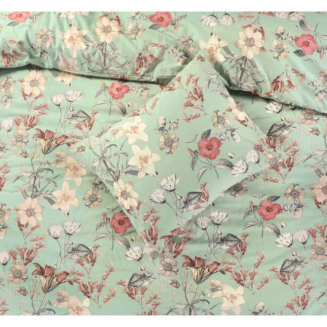 Katoen dekbedovertrek Mary bloemen