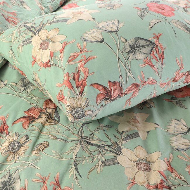 Katoen dekbedovertrek Mary bloemen