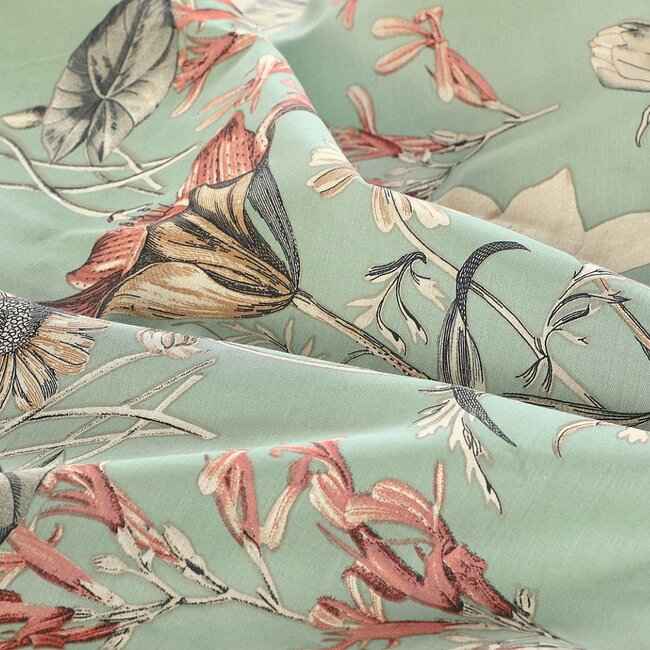 Katoen dekbedovertrek Mary bloemen