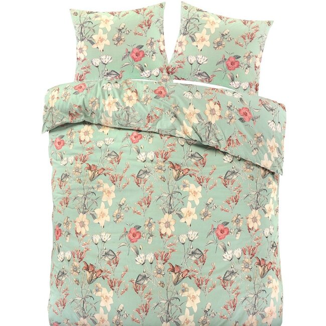 Katoen dekbedovertrek Mary bloemen