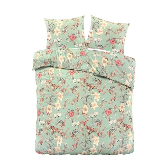 Katoen dekbedovertrek Mary bloemen