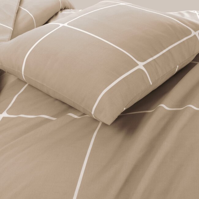 Katoen dekbedovertrek Stan - beige