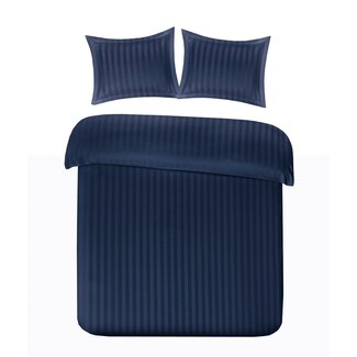 Papillon® Hotelstreep dekbedovertrek uni satijn streep - navy Papillon® Hotelstreep dekbedovertrek uni satijn streep - navy