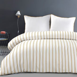 Papillon® Katoen satijn dekbedovertrek Hugo geel