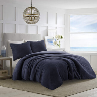 .Decoware® Teddy dekbedovertrek onderkant microvezel - navy - lits-jumeaux