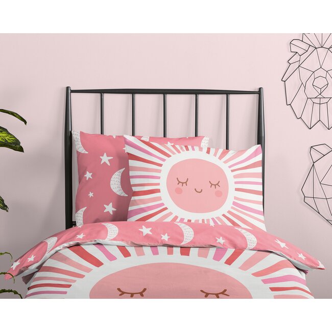 Katoen kinderdekbedovertrek Sunny - 140x220 + 60x70 cm