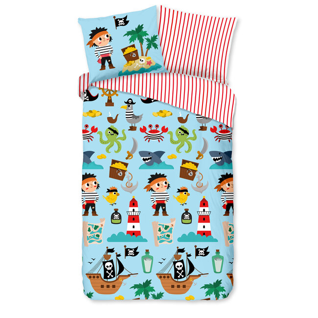 Katoen kinderdekbedovertrek Caribbean - 140x220 + 60x70 cm