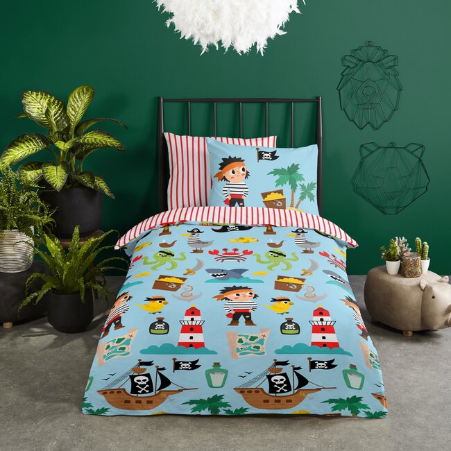 Katoen kinderdekbedovertrek Caribbean - 140x220 + 60x70 cm