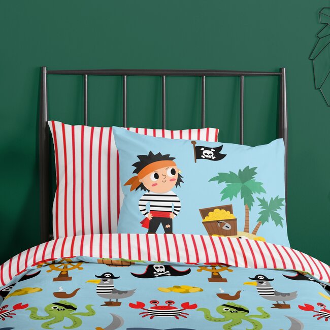 Katoen kinderdekbedovertrek Caribbean - 140x220 + 60x70 cm