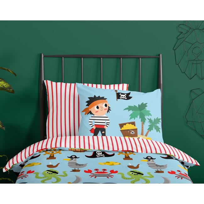 Katoen kinderdekbedovertrek Caribbean - 140x220 + 60x70 cm