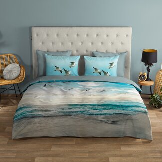 Good Morning Katoen dekbedovertrek Brisa aqua