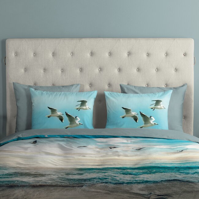 Katoen dekbedovertrek Brisa aqua